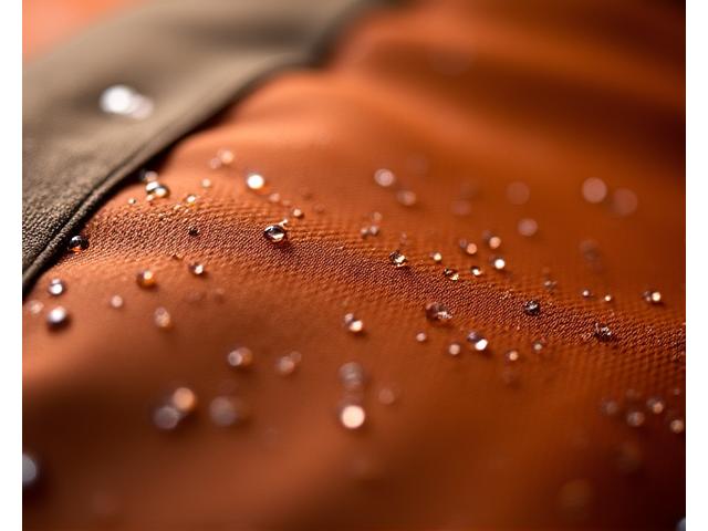 防風・防水アウターウェア生地の耐久性を感じさせるテクスチャ