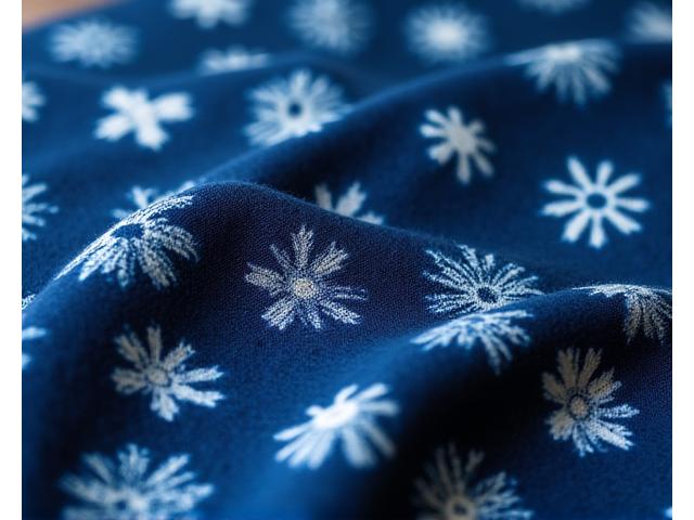 鮮やかな藍で丁寧に染められた絞り染めの布地