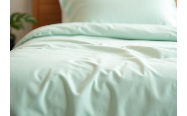 高級ホテルの一室にある、肌触りの良いベッドリネンが整えられたベッド