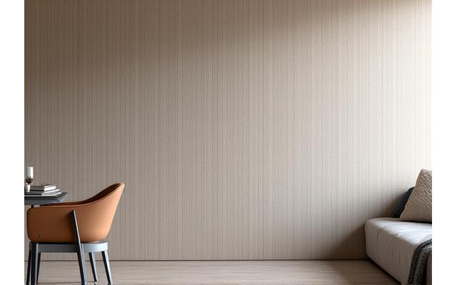 吸音性と洗練されたデザインを兼ね備えたテキスタイル壁装材のディテール