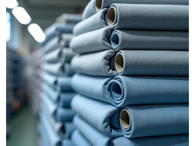 高い品質基準で製造されるアパレル用布地のロール