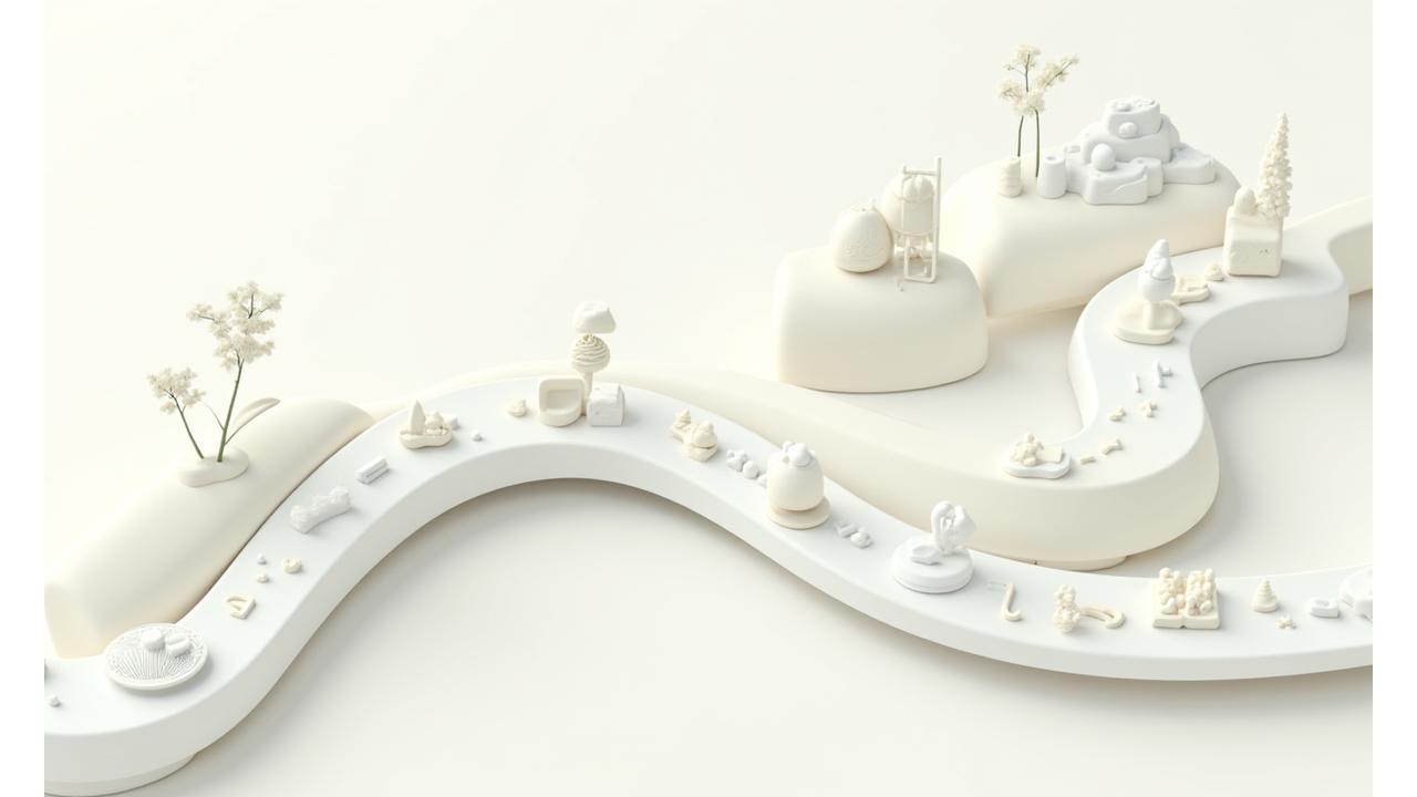 革新的な布地開発プロセスの視覚化されたフローチャート、LCAからブロックチェーンまで